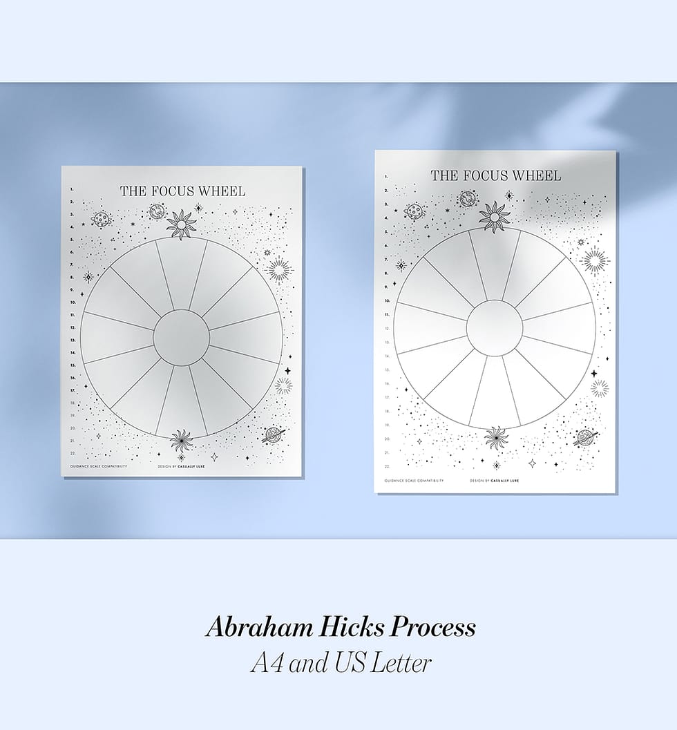 Abraham Hicks Workbook - Colored Manifesting Worksheet PDFs