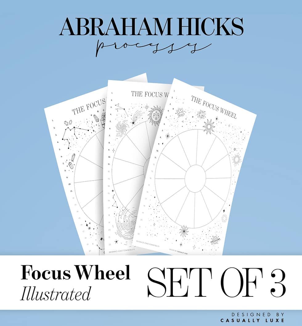 Abraham Hicks Workbook - Colored Manifesting Worksheet PDFs